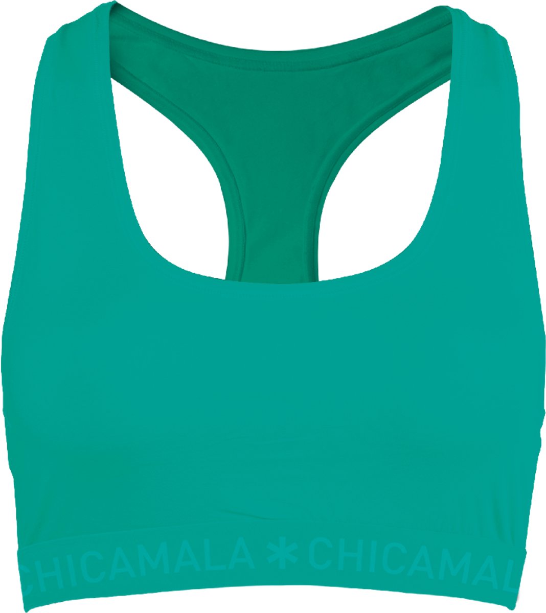 Muchachomalo Chicamala – Dames Racerback - BH zonder beugel – Dames Ondergoed – Lingerie - Sport BH – Kleding - 95% Katoen – Dames kleding Groen