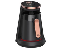 Arzum OKKA New Minio Jet 2 - Turks Koffiezetapparaat - Zwart/Koper - Dubbelzijdige Koffiepot - 1-4 kopjes - 400W