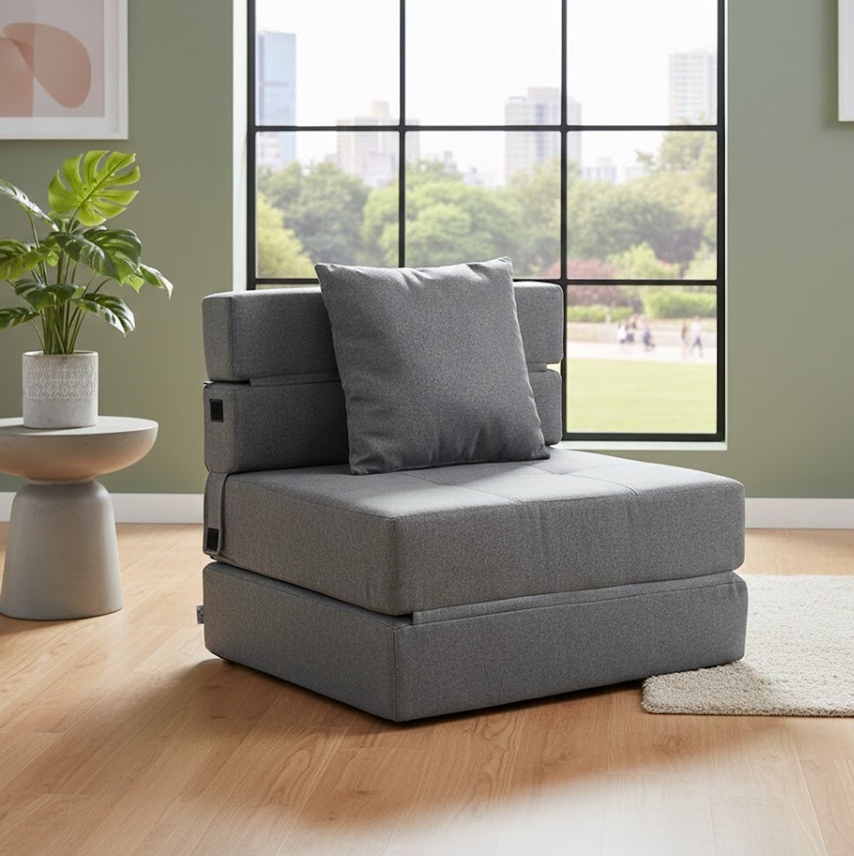 Comfortabele Zitzak Bank met Rugleuning - Multifunctionele Floor Couch - Ergonomisch Design - Geschikt voor Slaapkamer, Woonkamer, en Kantoor - House&Garden