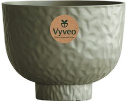 Vyveo - Bloempot Oro - 31x25 - Bruin - Bloempot voor binnen en buiten - Lichtgewicht - Breukbestendig - Vorstbestendig - UV-bestendig