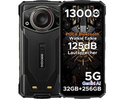DOOGEE Fire 7 Ultra 5G - AI Outdoor telefoon - Robuuste smartphone - 32 GB RAM + 256 GB ROM (2 TB) - 13000 mAh - 125 dB luidspreker - POC & BT walkietalkie - Gemini AI - NFC - OTG - GPS - SOS - Grijs