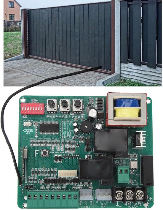 Allecto- Printplaat voor Gemotoriseerde Schuifpoort - 220V - Langzame Loopfunctie - LED-Indicatoren - Besturingskaart - Handmatige Werking - Geschikt voor - Kleur of model. — afbeelding 4
