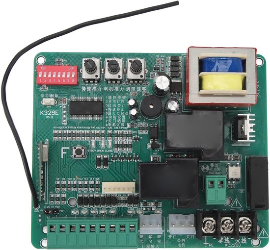 Allecto- Printplaat voor Gemotoriseerde Schuifpoort - 220V - Langzame Loopfunctie - LED-Indicatoren - Besturingskaart - Handmatige Werking - Geschikt voor - Kleur of model. — afbeelding 3
