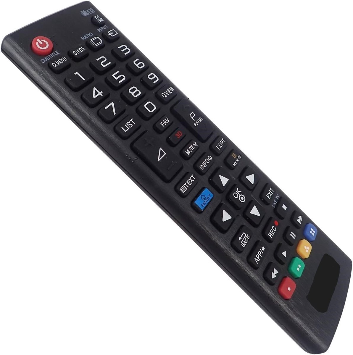 Afstandsbediening universeel - Geschikt voor alle LG TV's - Vervangende afstandsbediening voor televisie - Smart TV - Remote control - Klein - Zwart - Jonyx