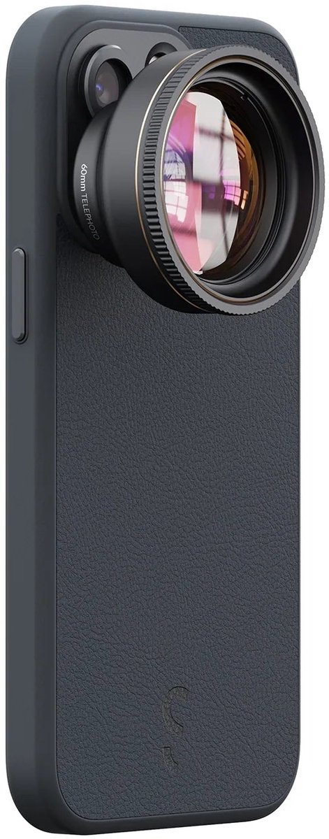 Shiftcam LensUltra 60mm Telelens – 2-5x scherpe optische zoom – Uitstekende scherptedieptecontrole – Gemaakt van fluorietglas en aluminium - Zwart