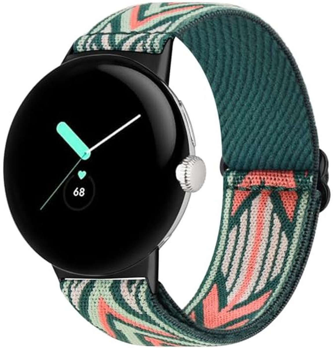 Zachte elastische nylon armband voor Google Pixel Watch 2 - Armband voor heren en dames