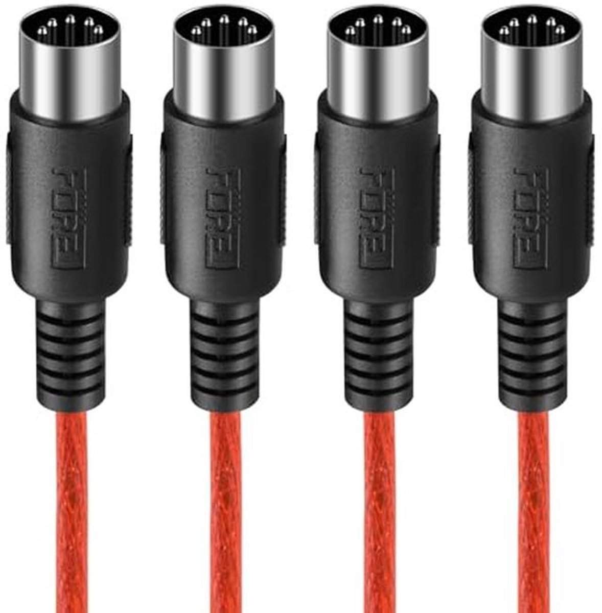 MIDI Kabel 2-Pack 5 Pin DIN voor DJ Sets en Elektronische Instrumenten - 2 Meter