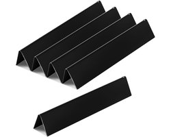 VEVOR 5 Flavorizer Bars Vlamverdeler (Geëmailleerd Porselein) voor Grills (Weber Spirit I & II 300-serie), Inclusief Spirit E-310, ll S-310, ll E-320, Hitteschild Zwart