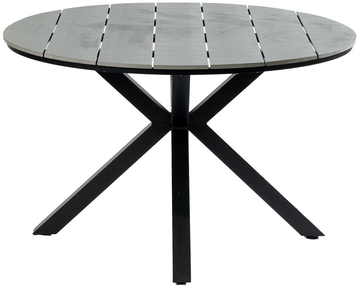 Ronde tuintafel Cyprus ø120cm | Grey | Polywood & Aluminium