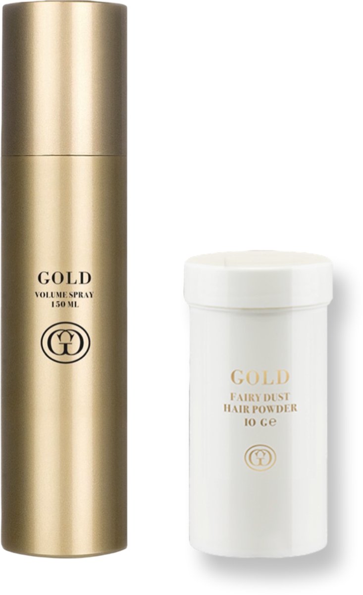 Gold Fairy Dust Haarpoeder 10g + Volume Spray 150ml – Extra Volume, Textuur & Langdurige Fixatie