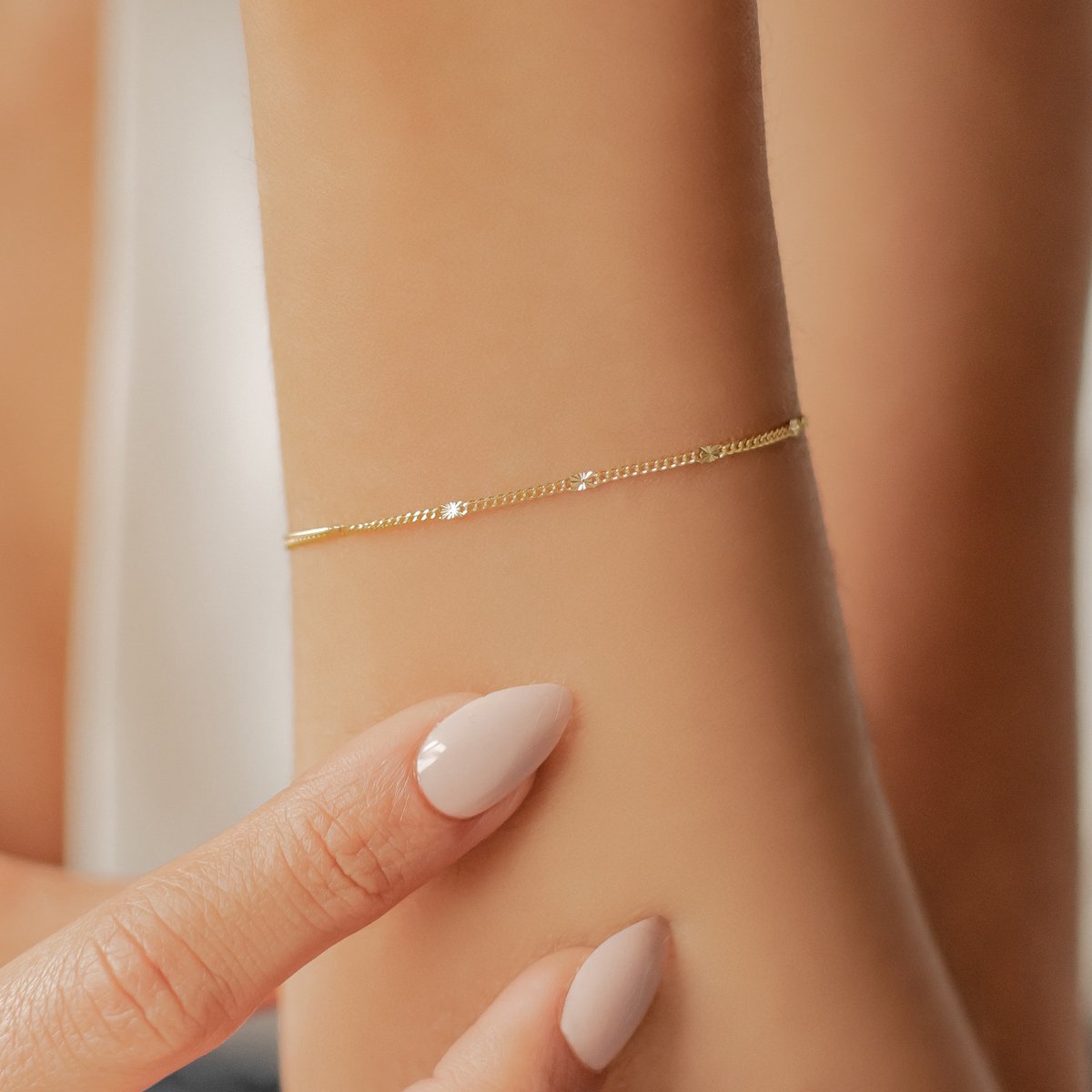 Hey Happiness Fijne Sterstraal Armband Dames – 925 Zilver 18K Verguld – Verstelbaar – Goud