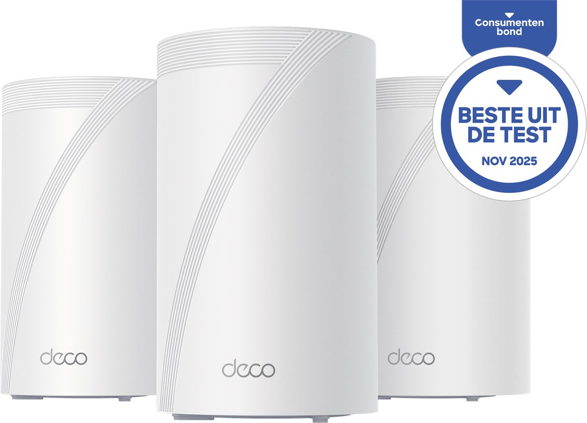 TP-Link Deco BE65 Pro- Mesh Wifi - Wifi Versterker- Wifi7 -9300 Mbps - 5 Gbps - 3 pak – foto 2