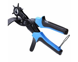 Gaatjestang voor riem | Gatentang | Gaatjesmaker | Extra sterk en scherp | Ergonomisch en duurzaam | Revolvertang | Leergereedschap | Gatenmaker | Ponstang