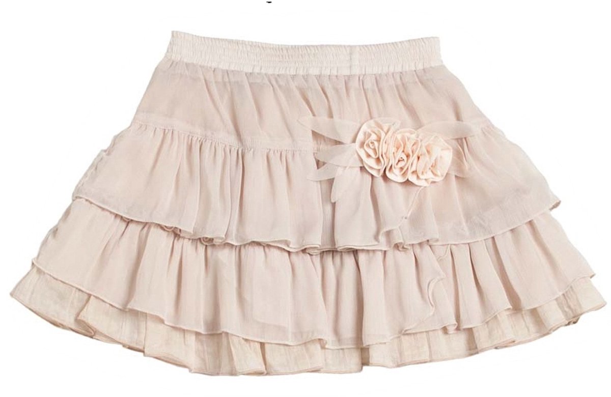 iDO Meisjes Feest Plooi Rok - Beige - Maat 116