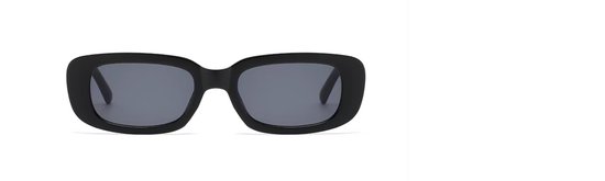 Rechthoekige Zonnebril Zwart Dames - Strak & Casual Design - Comfortabel - Breed Frame — afbeelding 4