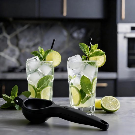 Bardi 1.1L - Nugget IJsblokjesmachine Square - Crushed Ice Maker met IJsschep - 15kg/24 uur - Ijsblokjesmaker - Met Luxe Thermosbeker - WIT met citruspers Zwart van Merkloos — afbeelding 3