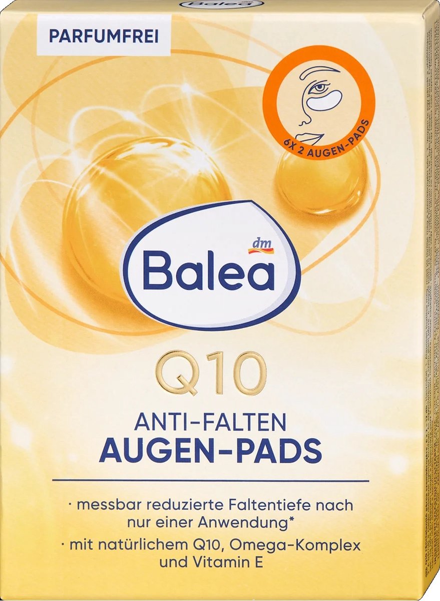 Balea Q10 Anti-Rimpel eye pads - 6 x 2 oogpads - 12 eye patches