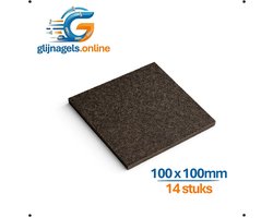 14 STUKS PREMIUM ZELFKLEVENDE XXL VILTJES BRUIN 100 x 100 mm VIERKANT – Groot Plakvilt – Meubelvilt voor Bank, Kast & Tafelpoot – Anti-Kras Vloerbescherming – Vloerglijders voor Meubels – Beschermt Parket Laminaat PVC & Tegels – Extra Sterke Hechting