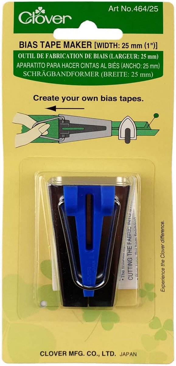 Bias Tape Maker voor Stofstroken - Diverse Breedtes Inclusief Professionele Set
