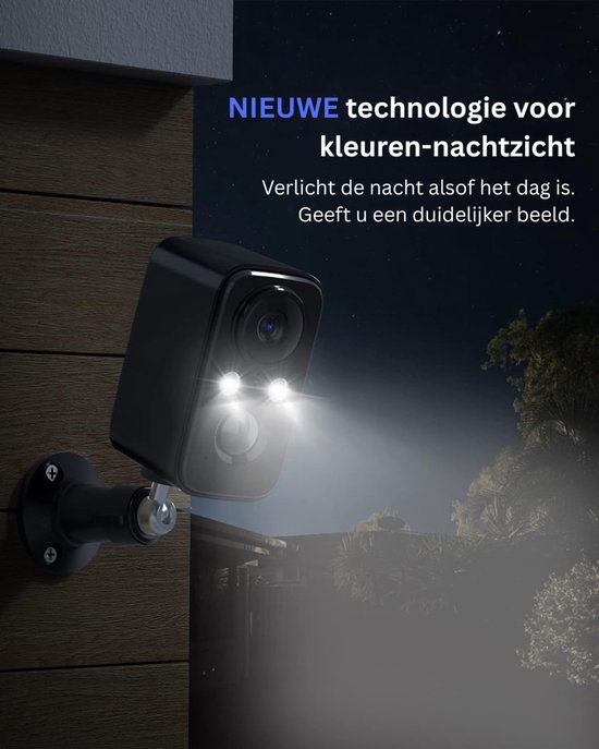 Camerabewaking - Beveiligingscamera Draadloos Buiten - Bewakingscamera - Zwart van Merkloos — afbeelding 3