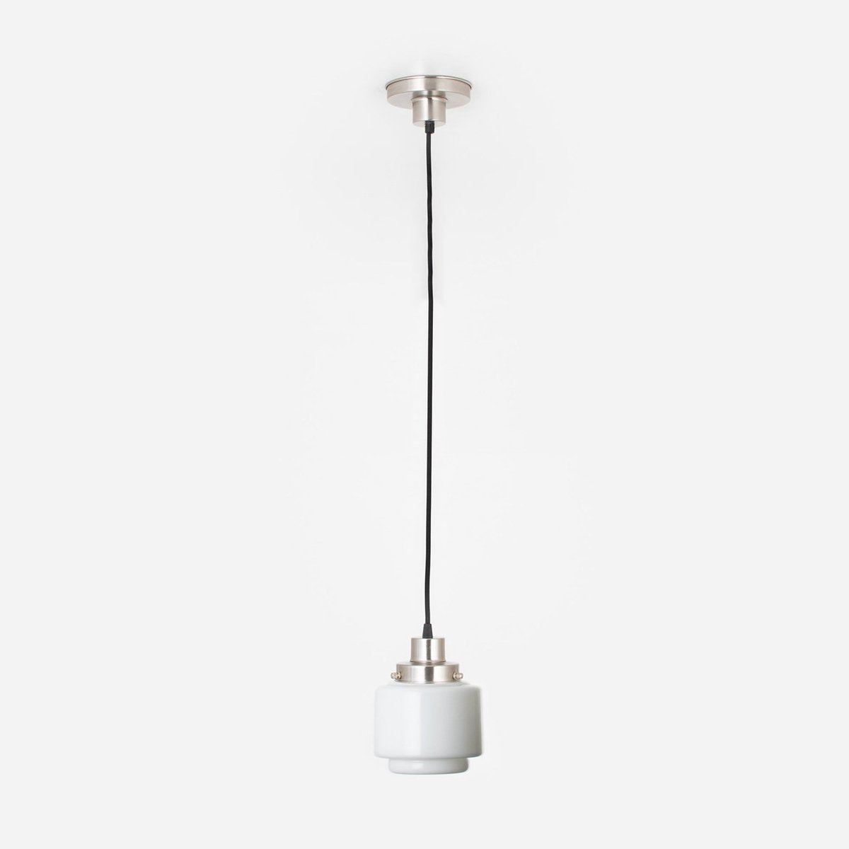 Coloured by Art Hanglamp aan snoer Getrapte Cilinder Small 20's Matnikkel - Art Deco Trade
