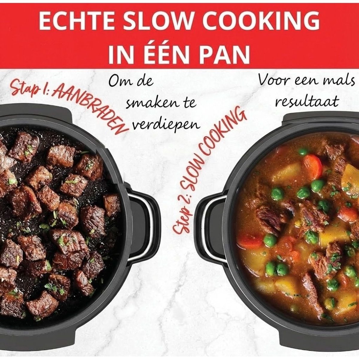 SNJY® Slowcooker 7.1L met Timer en 4 Kookfuncties - afbeelding 2