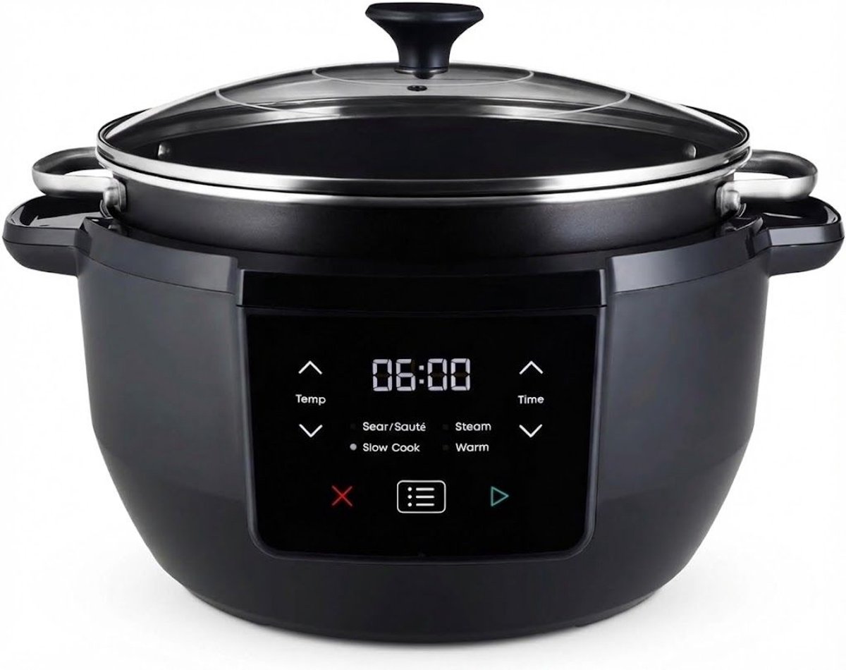 SNJY® Slowcooker 7.1L met Timer en 4 Kookfuncties - Product - €139,95