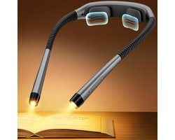 Zyrex® Neklamp – Leeslamp – Nachtlampje – Lichtgewicht – Zilver – 29cm x 4cm x 18cm