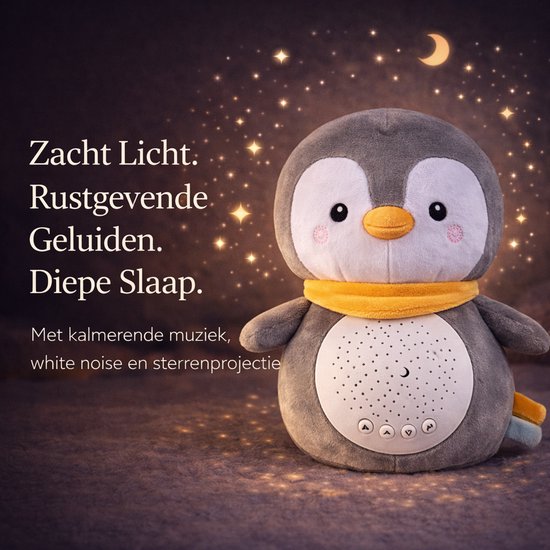 Sterren Projector met Muziek - Baby Speelgoed 0-6 maanden-White Noise Knuffel - Sterrenhemel- Baby projector - Slaaptrainer - Witte Ruis - Kraamcadeau - Babyshower cadeau - Baby Cadeau van Joymaxx — afbeelding 2