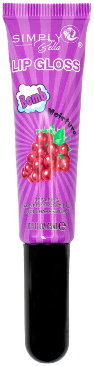 Simply Bella - Bomb Moisture - 04 Grape - Lipgloss - 15 ml