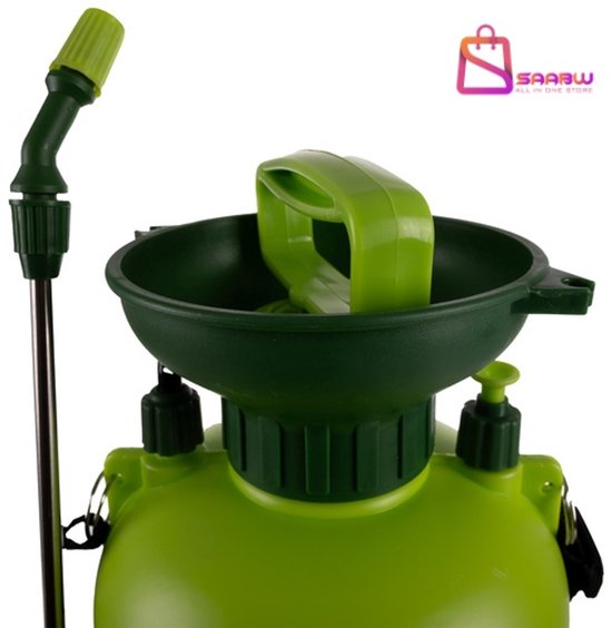 Tuin Drukspuit 8L met Lange Lans en 140cm Slang - drukspuit - Handdruk Vernevelaar met Draagriem - Groen - 55394 van Merkloos	 — afbeelding 3