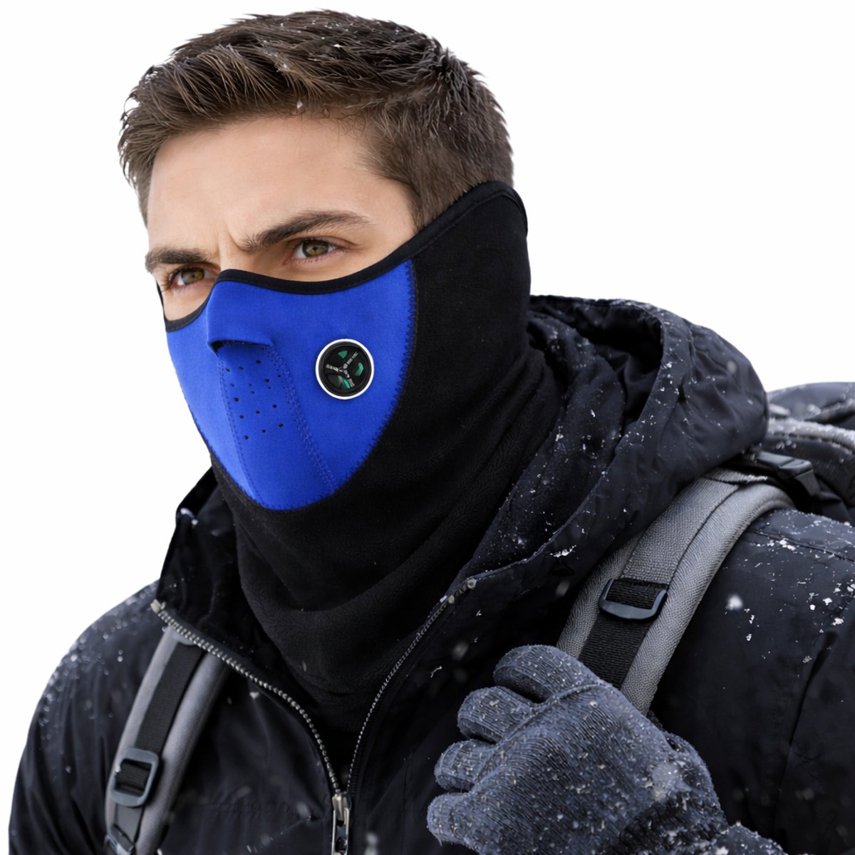 Multiuse Fleece Bivakmuts I Bandana I Nekwarmer I Bivak I Gezichtsmasker I Motormuts I I Motormasker I Wind & Stofdicht I Blauw