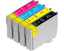 Boxstuff Inkt geschikt voor 18XL - Compatibel met Epson 18 XL - Pack Kleur en Zwart