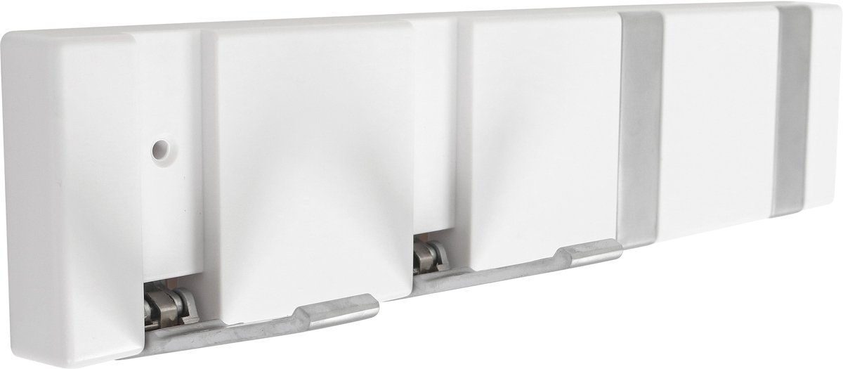 HOME It flex kapstok met 4 haken 31,6 × 2,2 x 7,2 cm wit