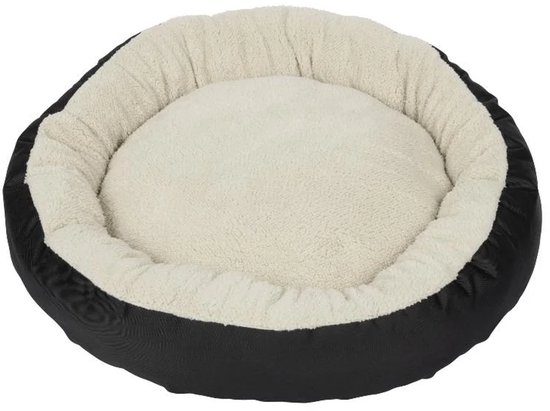 Zoofari Hondenmand - Zwart/Wit - Rond - 70cm - Zacht Pluche