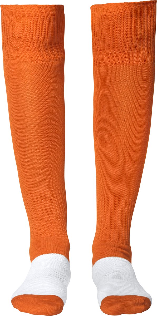 voetbal sokken Sportsokken – Duurzame Geribbelde Voetbalsokken met Compressie & Elastische Ondersteuning – Unisex – Maat 31-34 – WK / Koningsdag