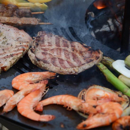 UNUS® Grillplaat voor vuurton of vuurschaal 60 cm staal — afbeelding 2
