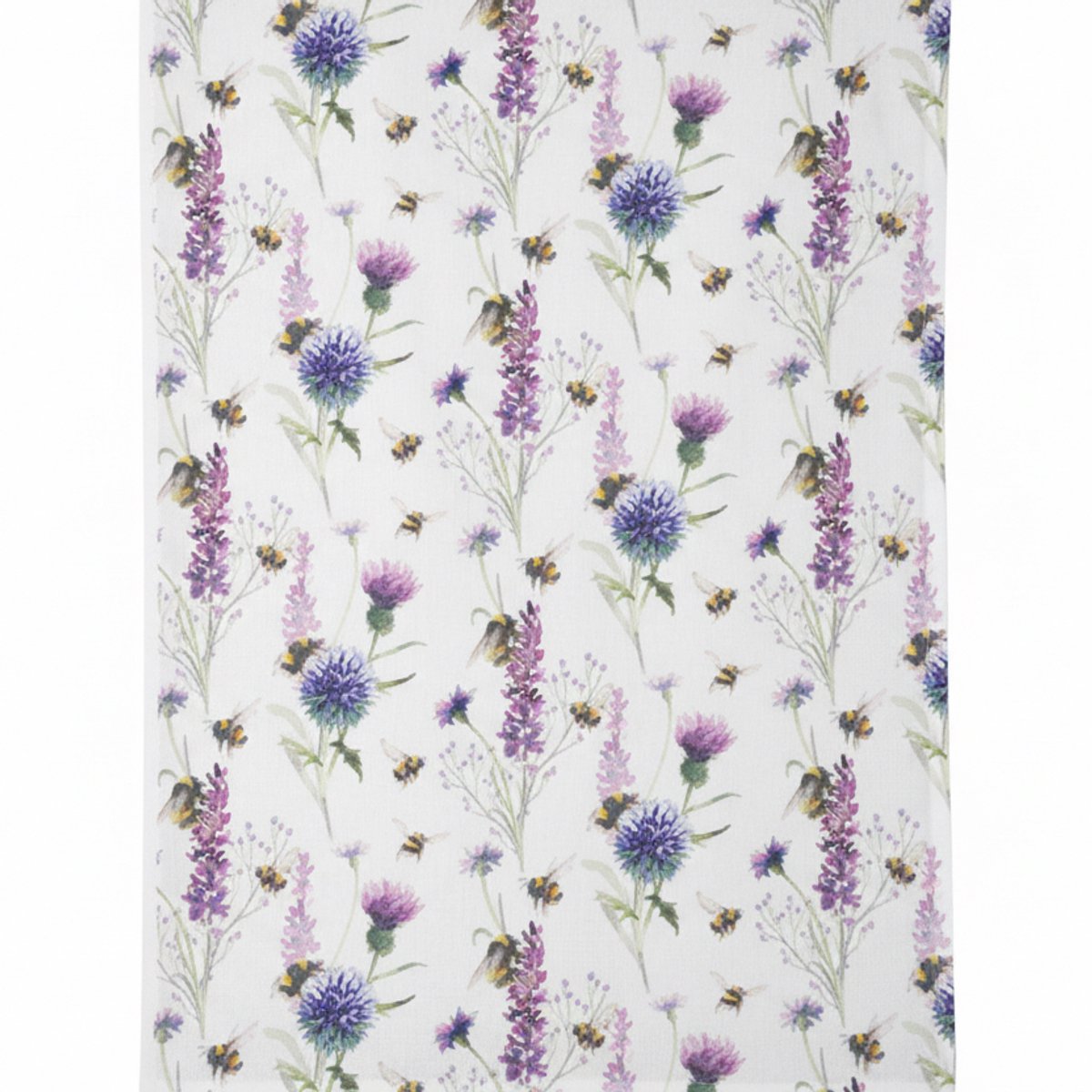 Ambiente Keukendoek Bumblebees in the Meadow wit paars 70x50cm