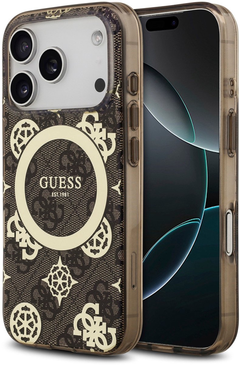Guess Telefoonhoesje voor iPhone 17 Pro Max - MagSafe geschikt - Bruin