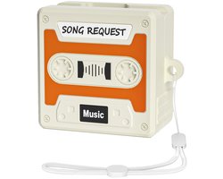 Telestore - hoesje geschikt voor Samsung Galaxy Buds4 / 4 pro soft case cover- retro cassettebandje bandje tape - TPU Beschermhoes - Samsung Galaxy Buds 4 / 4 Pro Cover - Geschikt voor Samsung Galaxy Buds 4 / 4 Pro - TPU Silicone hoesje - Oranje