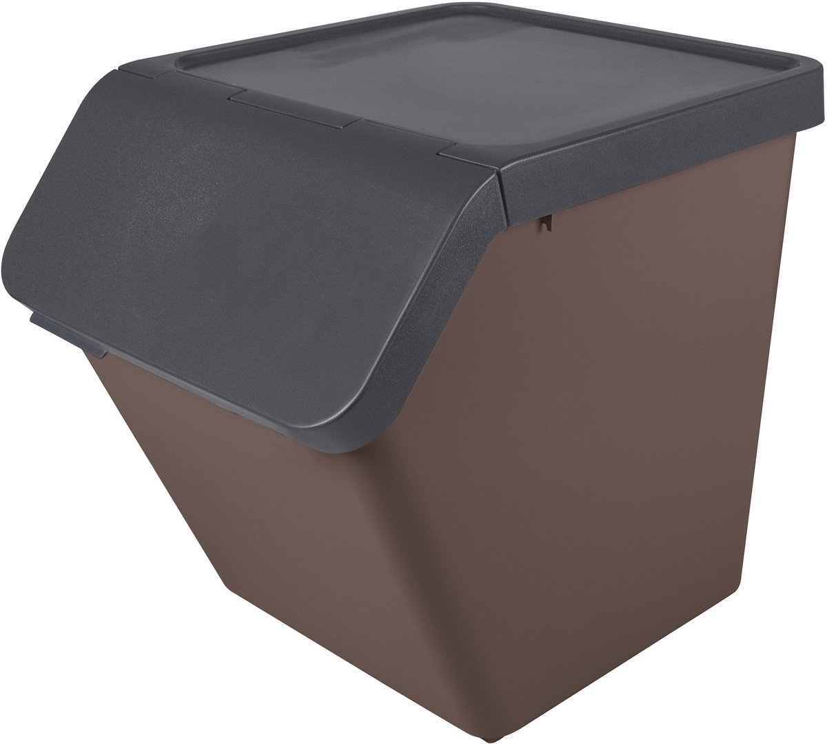 Sunware Sigma home prullenbak 60L met deksel - Stapelbaar - Bruin