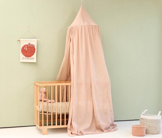 Nougat Hemeltje voor Kinderkamer - Klamboe voor Wieg, Bed & Speelkamer - Hemel Sluier voor Babybed - Rond Hemelbed voor Baby — afbeelding 3
