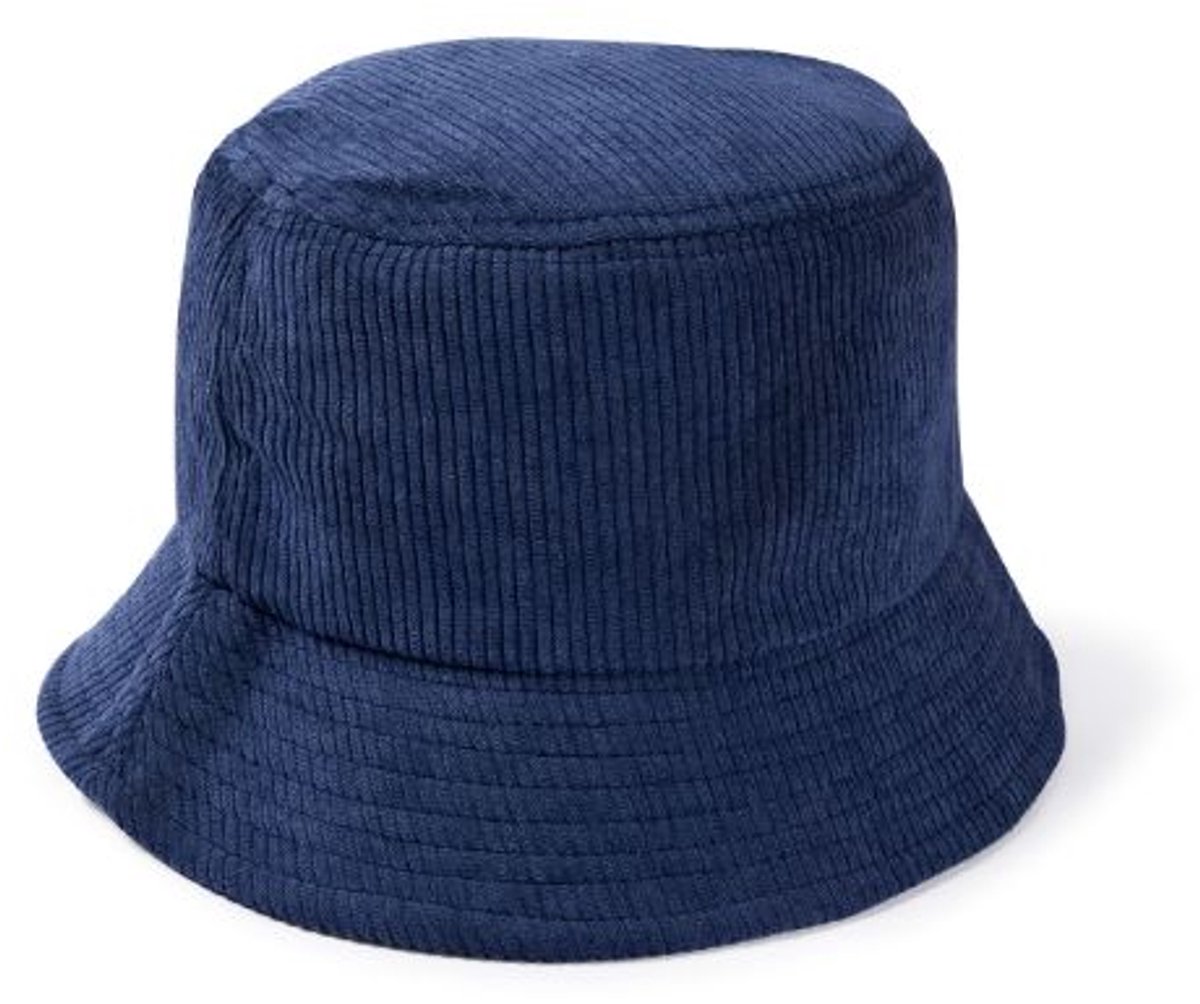 Bucket Hat / visserhoed ribfluweel Navy Blauw