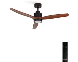 CREATE - Stille plafondventilator van 40 W met technische ABS-bladen, verkrijgbaar in verschillende maten - S - Met licht - Afstandsbediening - WIND STYLANCE