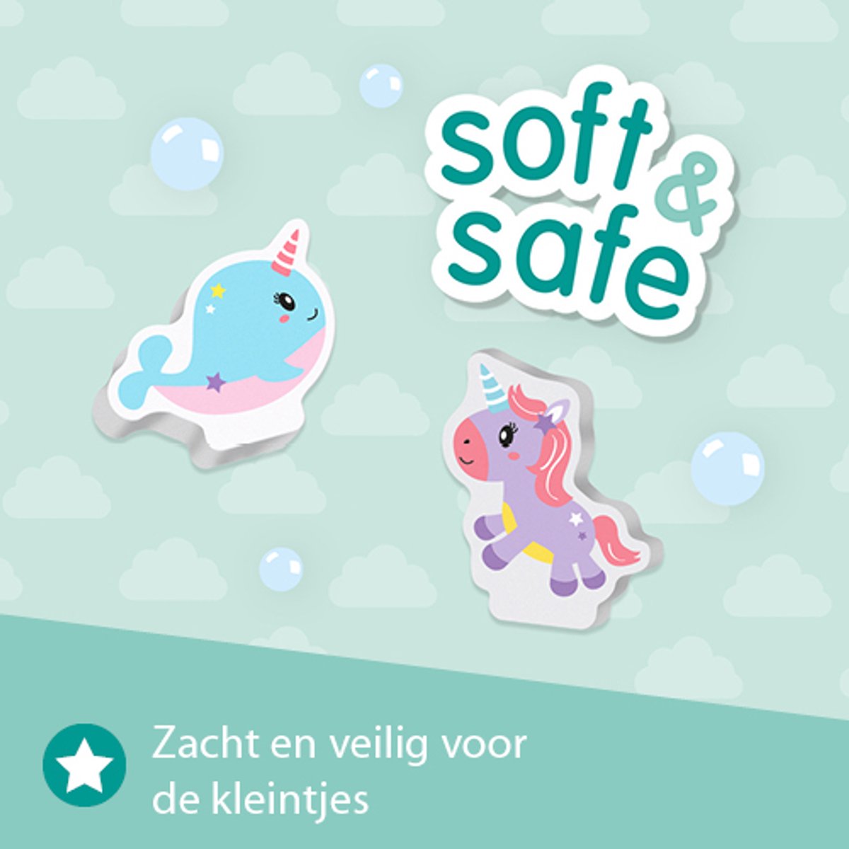 SES Creative Tiny Talents Bad Eiland - Unicorn met 8 Foamfiguren - Vanaf 1 Jaar - Badspeelgoed - Motorische Ontwikkeling - Schoencadeautjes Sinterklaas — cadeau in Spellen & Speelgoed - foto 6