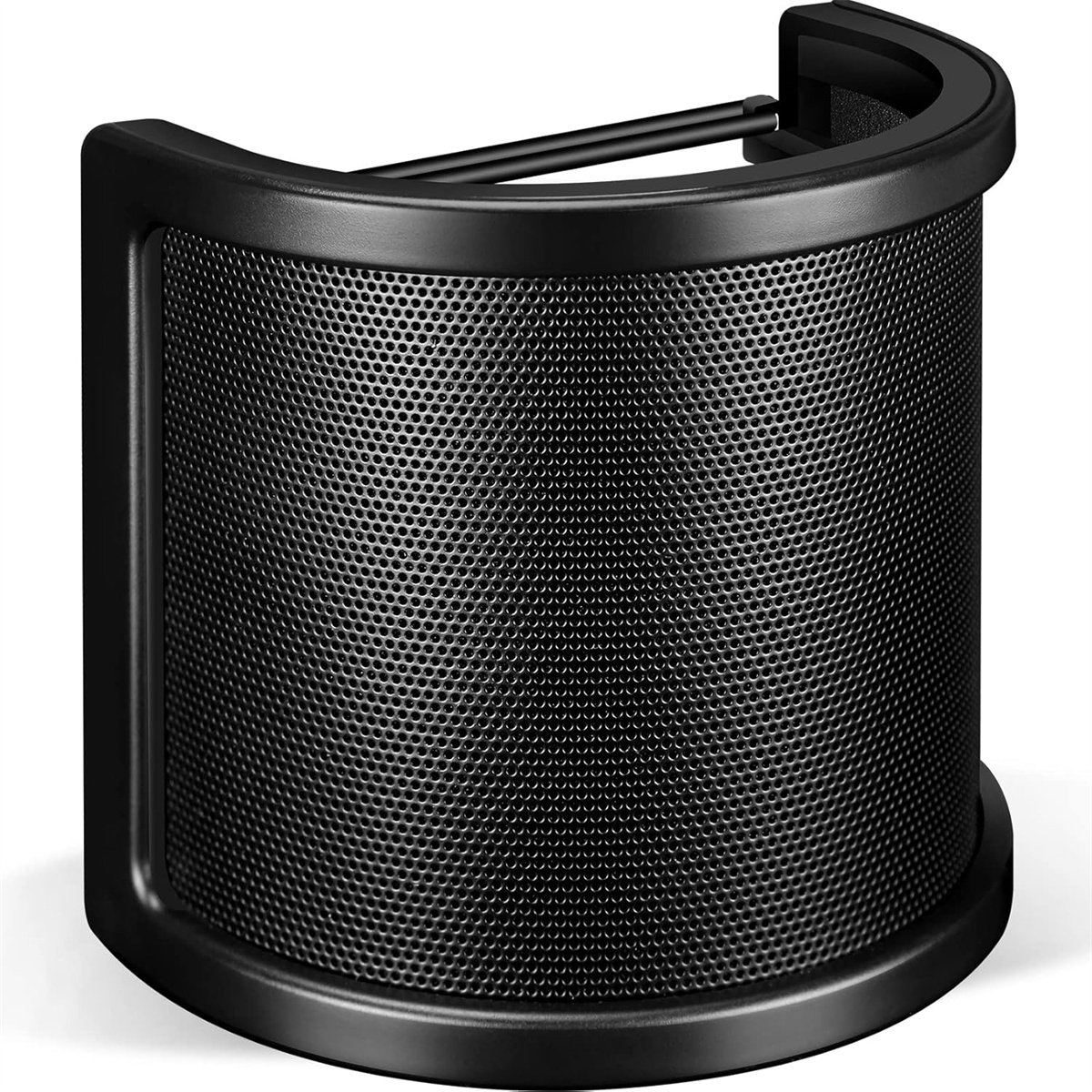 QTTVBTNA -Popfilter - Microfoon Popfilter - 8*6.3*6.78 cm - Windkap voor Microfoon - Metalen - Popkiller - Studio Accessoire - Handheld Microfoon Popfilter - Zwart - Bescherming tegen Plofgeluiden en Windruis - Pop Filter - Popruis Vermijden