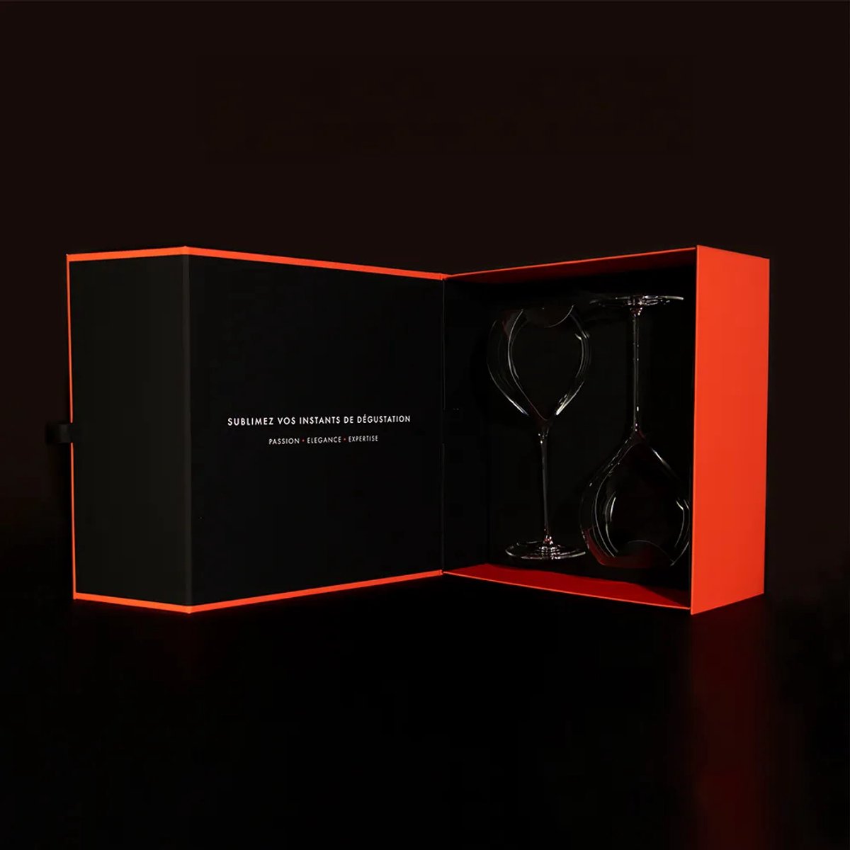 LEHMANN - Grand Champagne - 45cl -Jamesse - Hand Made & Ultralight - Giftbox van 2 Champagneglazen
