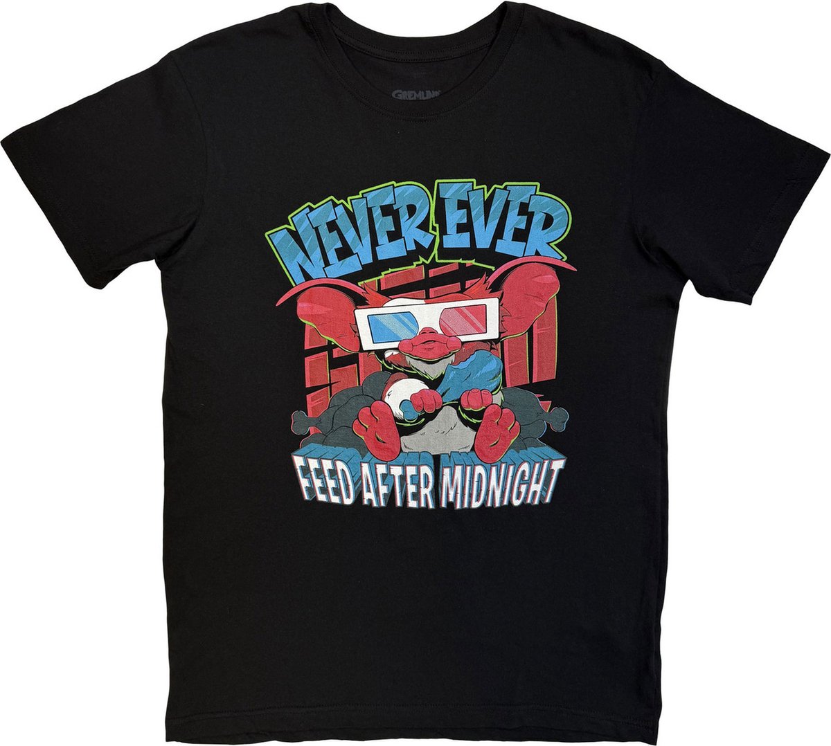 Gremlins - Never Ever Feed After Midnight Heren Tshirt - XL - Zwart