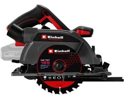Einhell Professional Accu Cirkelzaag TP-CS 18/165 Li BL Solo - Power X-Change - 18 V/Li-ion - 5.000 t/min - Ø165x20 mm/24 T - Max. Zaagdiepte: 90°/45°: 59/44 mm - Excl. accu en lader