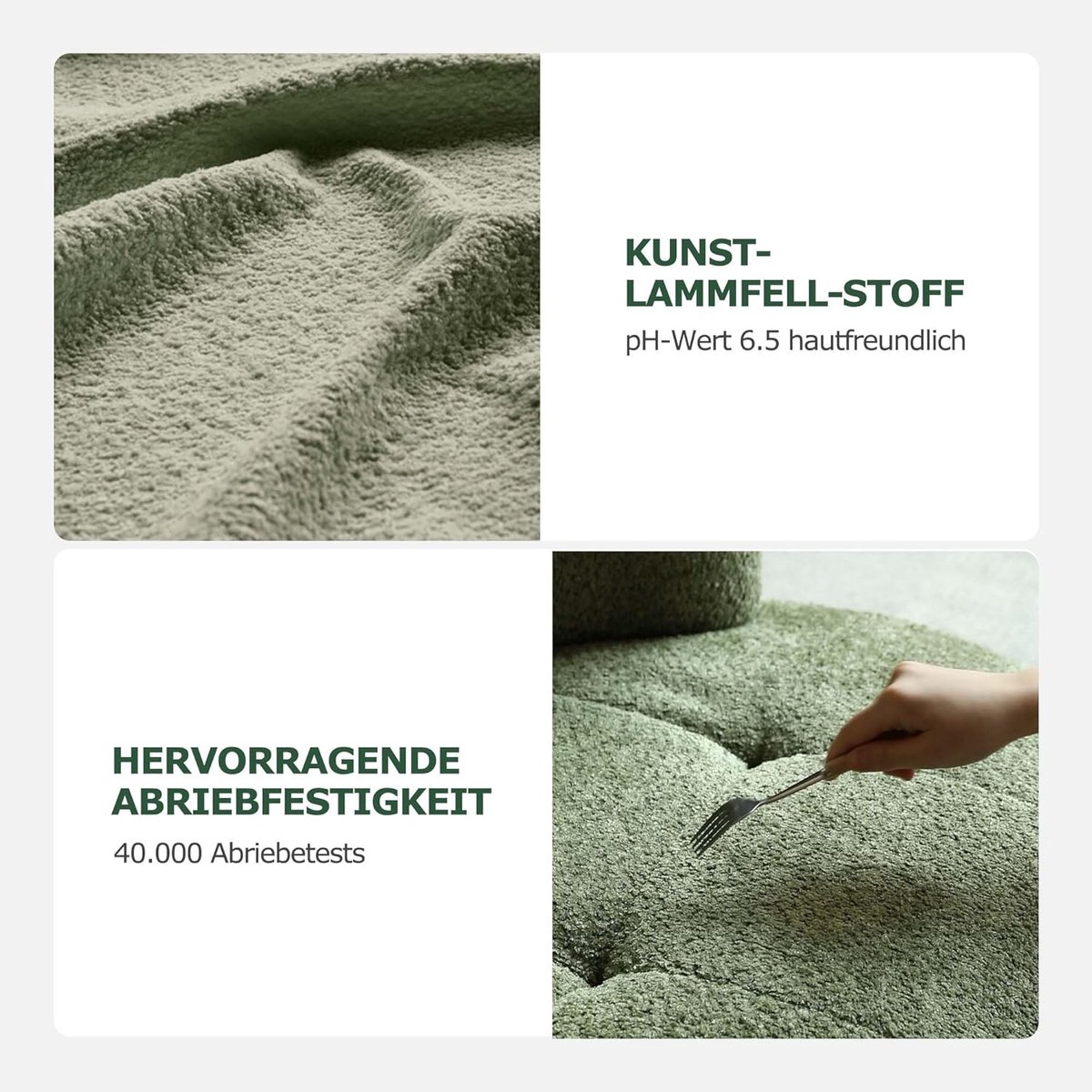 Draaifauteuil 77 x 82 x 75 cm – 360° Roterende Bouclé Lounge- en Relaxstoel – Ergonomische Zitting – Licht & Ruimtebesparend – Kerstgroen – Laura